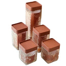 Kit 7 Potes de Vidro com Tampa Hermética Rosé – 500ml a 1300ml