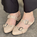 Baletas Elegantes con Doble Hebilla y Suela Resistente