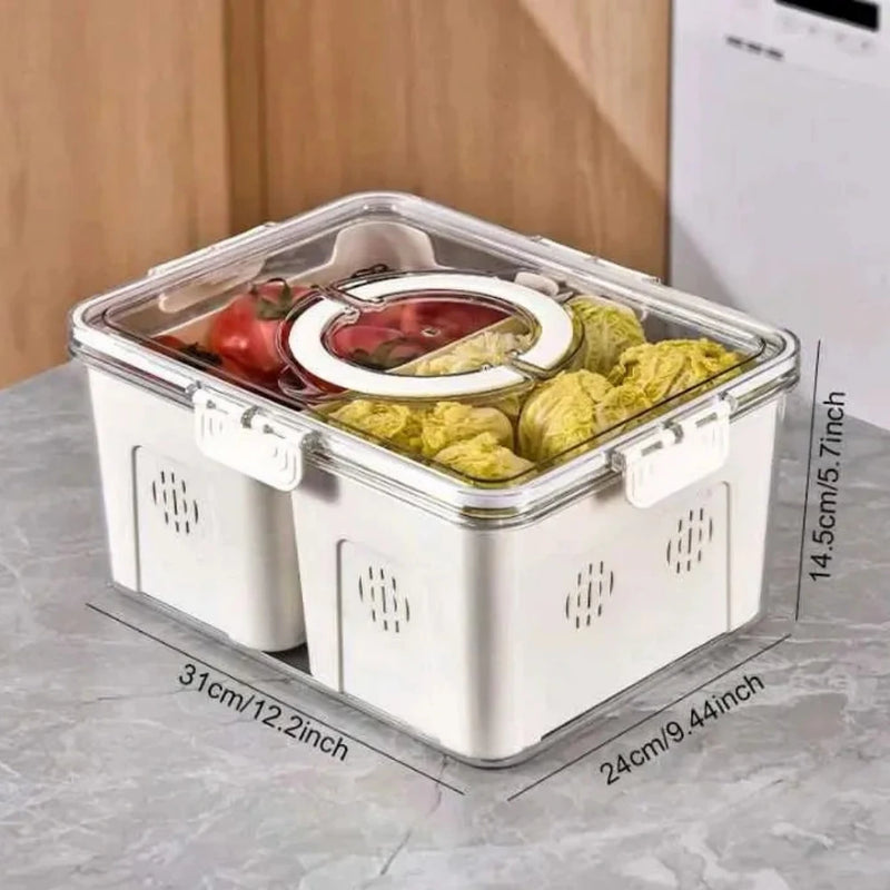 Contenedor Doble Capa para Alimentos y Frutas