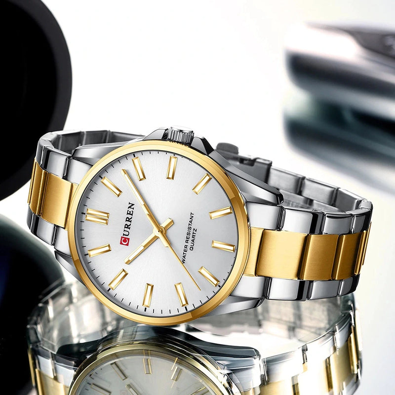 Reloj Curren 9090L Elegante en Acero Inoxidable para Mujer