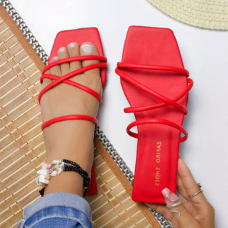 Sandalia Plana Textil/Sintético – Variedad de Colores y Tallas