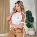 Conjunto Adidas Manga Raglán en Lycra y Tela Burda