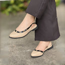 Baleta en Sintético y Charol con Taches Reforzada