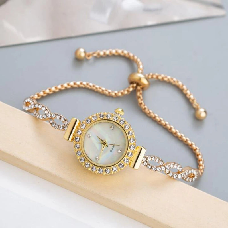 Reloj de Aleación de Zinc con Cristales para Todo Evento
