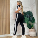 Conjunto Adidas Manga Raglán en Lycra y Tela Burda