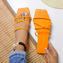 Sandalia Plana Textil/Sintético – Variedad de Colores y Tallas