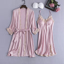 Pijama de Seda para Dama con Detalles de Encaje - Elegancia y Confort