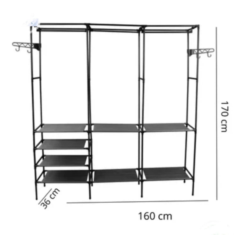 Armario Organizador Tubular de 3 Espacios: Estilo y Funcionalidad