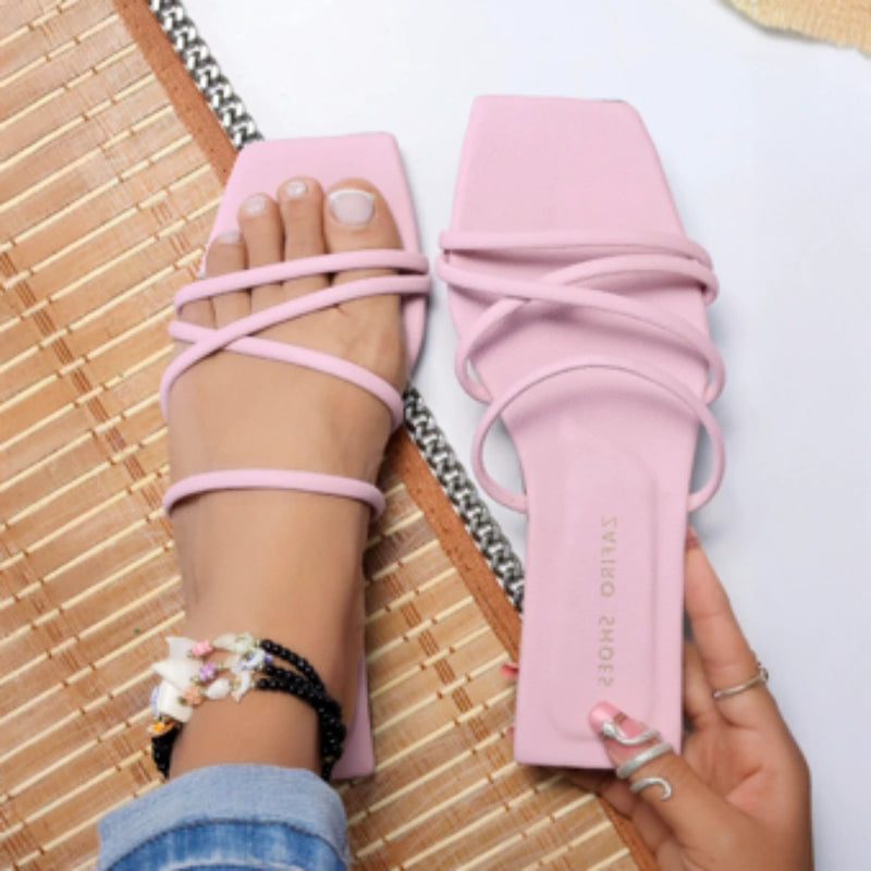 Sandalia Plana Textil/Sintético – Variedad de Colores y Tallas