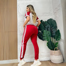 Conjunto Adidas Manga Raglán en Lycra y Tela Burda