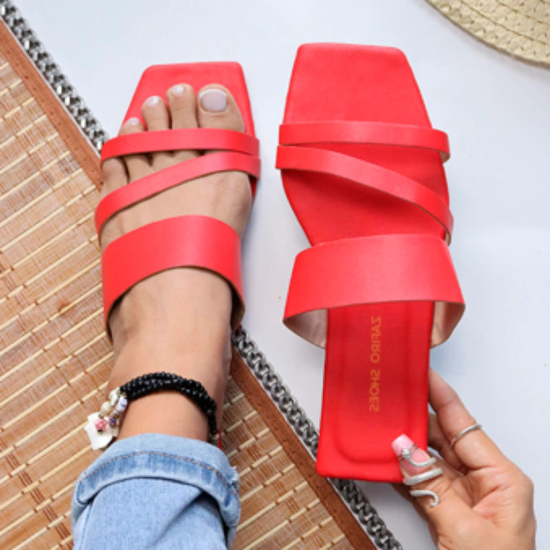 Sandalia Plana Colores Vibrantes para Dama - Tallas 35-40