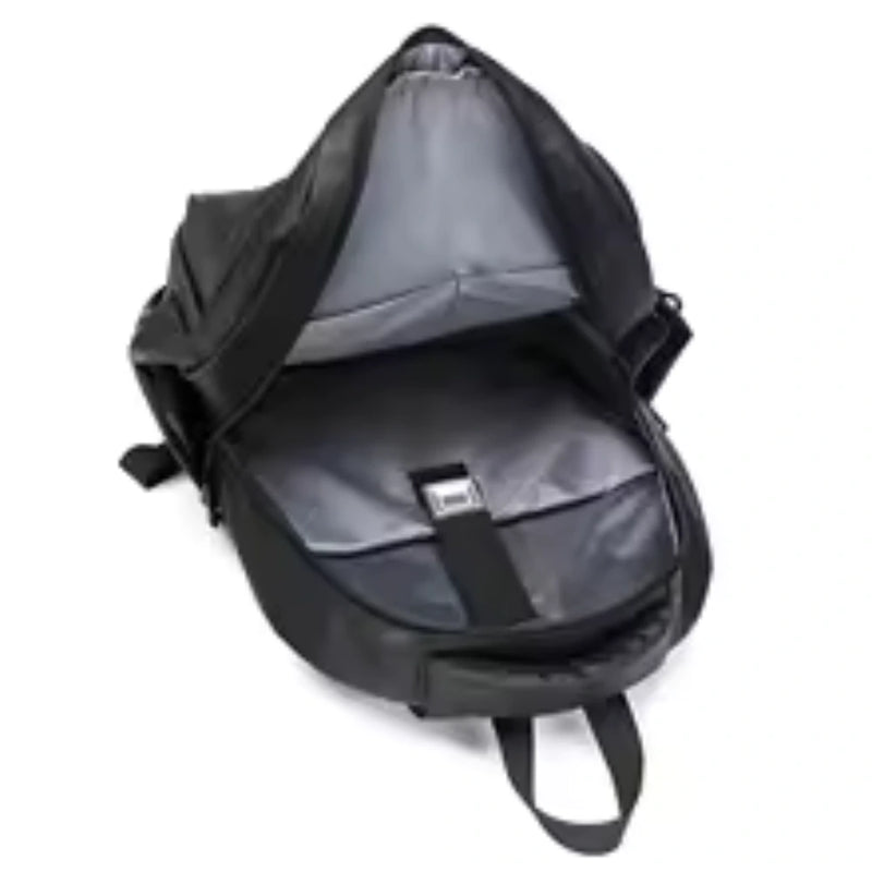 Combo de Morral y Canguro Negro en Tela Oxford Antifluido