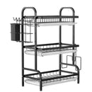 Escurridor de Cocina de Acero Inoxidable de 3 Niveles Grande