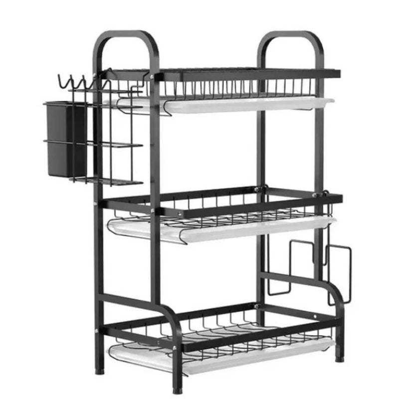 Escurridor de Cocina de Acero Inoxidable de 3 Niveles Grande