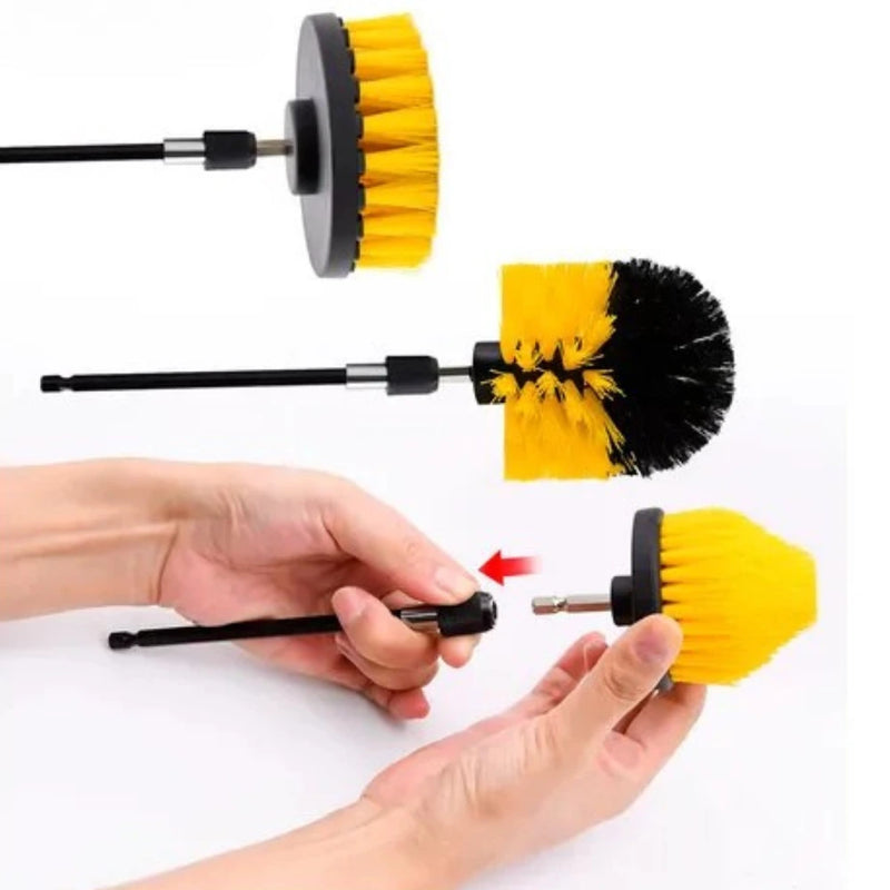 Combo de Cepillos para Taladro - Limpieza Profunda y Rápida