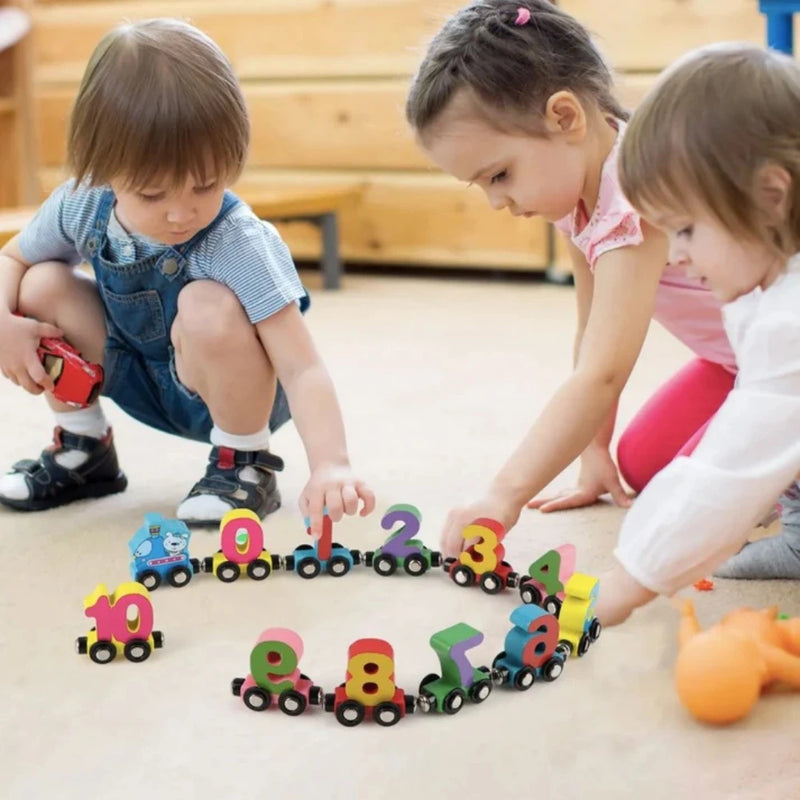 Tren Didáctico de Números Magnético para Aprendizaje Temprano