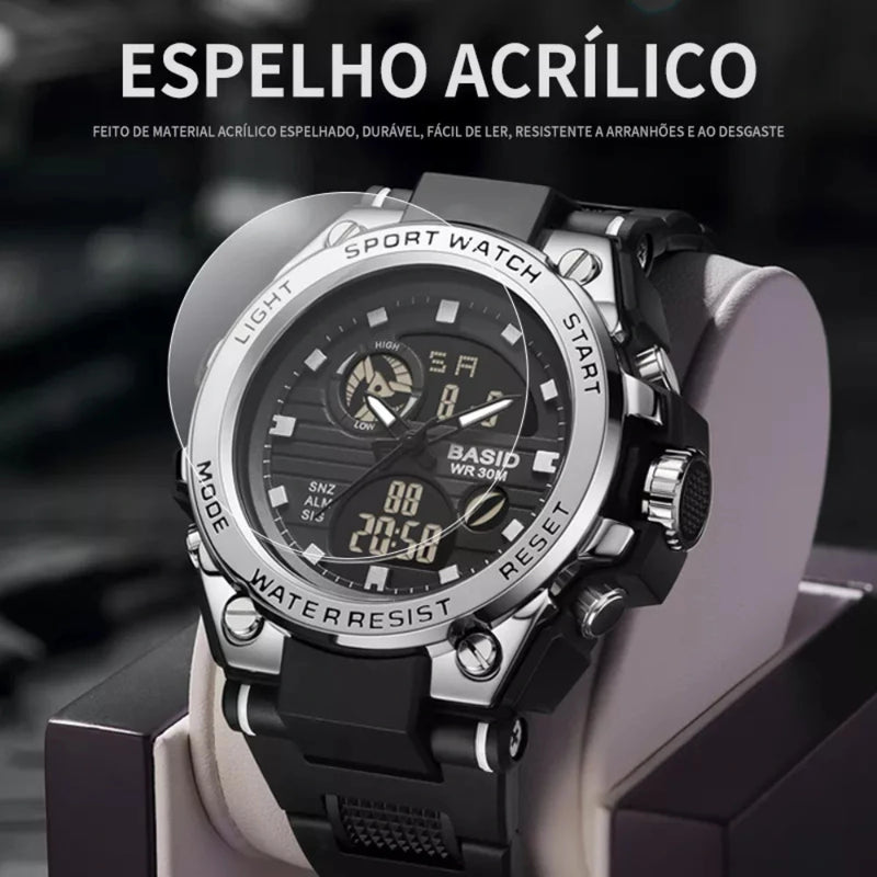 Reloj Sanda 739 Deportivo Resistente al Agua y Duradero