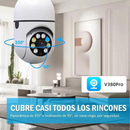 Cámara de Seguridad 1080p Tipo Bombilla IP Wifi 360° con Luz Led : Vigilancia Inteligente