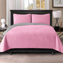 Colcha Bicolor Reversible en Microfibra Acolchada para Todas las Camas