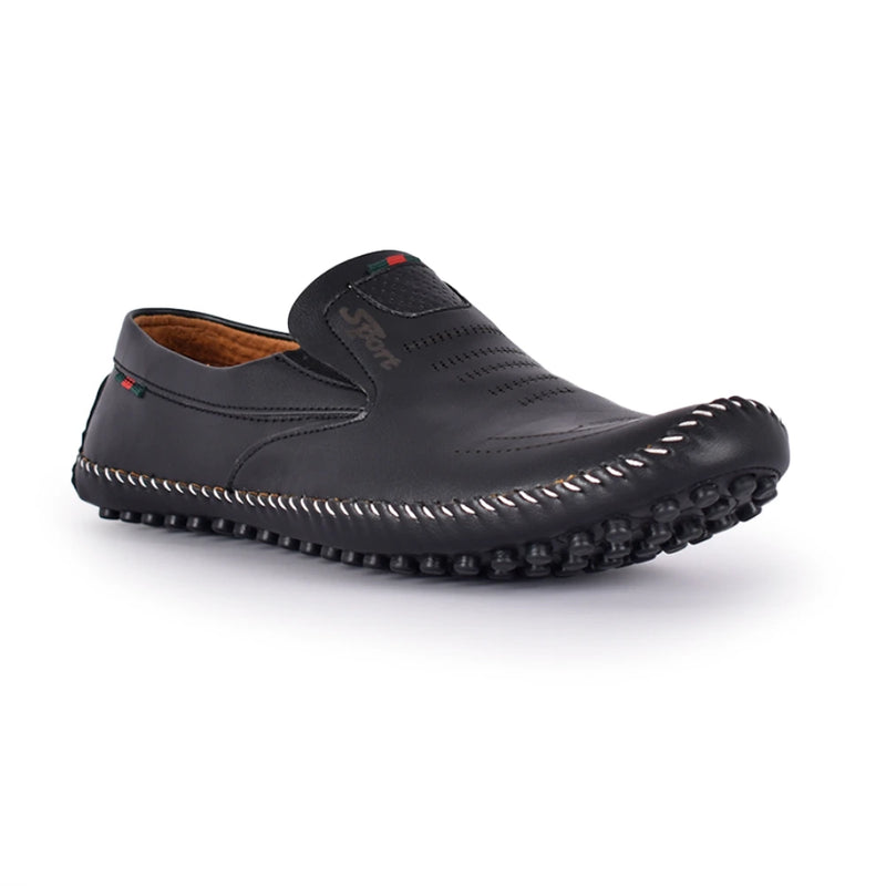 Mocasín Olimpo de Material Sintético con Bordado Artesanal