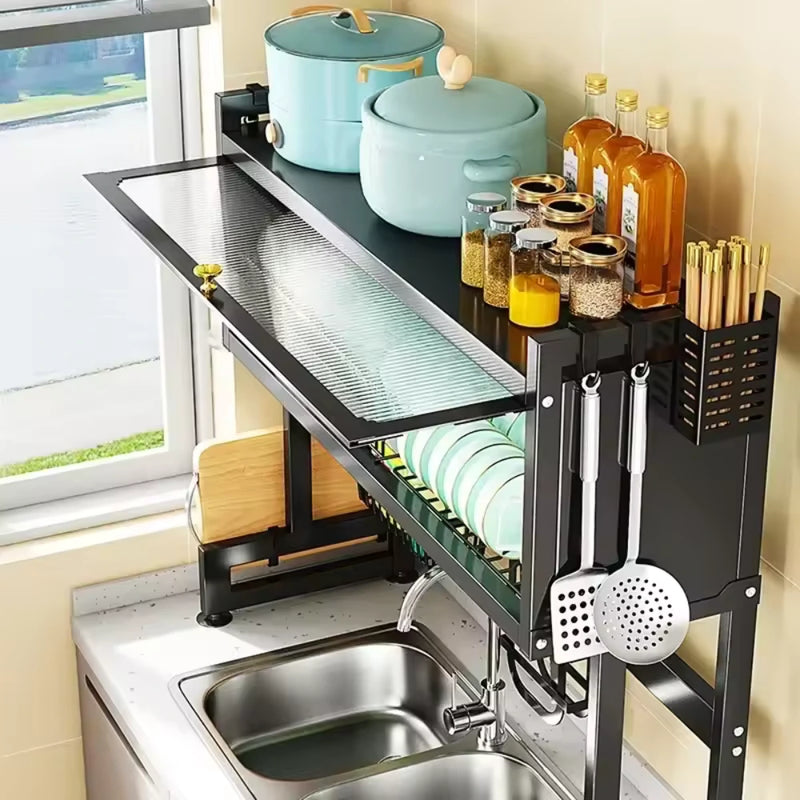 Escurridor de Platos con Almacenamiento para Armario 85cm