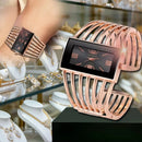 Dúo de Relojes Brazalete en Acero Inoxidable Oro Rosa