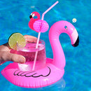 Set de 12 Flotadores Portavasos Tropicales Inflables para Piscina