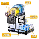 Escurridor de Platos 2 Niveles con Drenaje de Agua