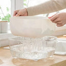 Cesta con Escurridor de Doble Capa para Cocina - Blanco