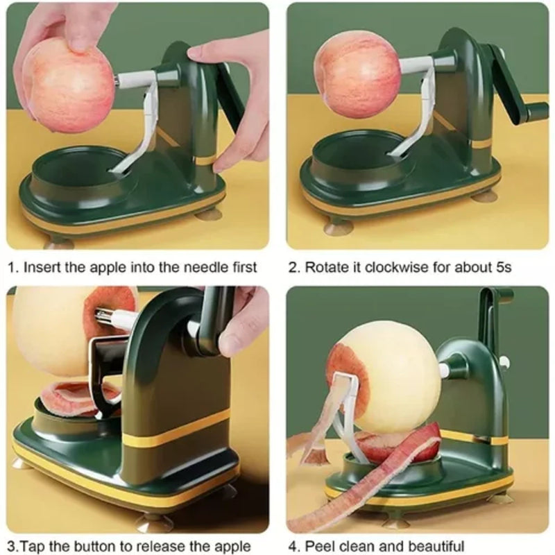 Peladora Manual Multifuncional para Frutas y Verduras con Base Antideslizante