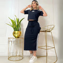 Conjunto Sesgo Falda en Lycra Algodón - Comodidad y Estilo