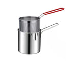 Olla Freidora Compacta de Acero Inoxidable con Cesta Coladora