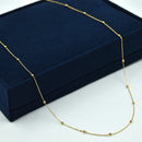 Cadena Bilbao en Oro Laminado con Tejido Militar Eslabón