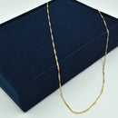 Cadena Praga en Oro Laminado con Tejido Singapur - 45 cm