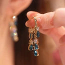 Pendientes de Cristal Azul y Acero Inoxidable para Toda Ocasión