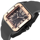 Reloj de Caballero con Detalles en Oro Rosa y Banda de Silicona