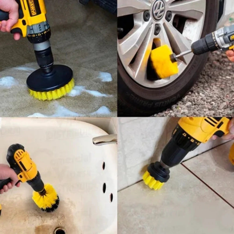 Combo de Cepillos para Taladro - Limpieza Profunda y Rápida