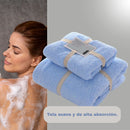 Juego de Toallas de Baño en Poliéster y Algodón Absorbentes