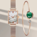 Set Esmaralda™ Reloj y Brazalete de Lujo en Acero Inoxidable