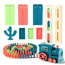 Tren Didáctico Azul Turquesa con Dominó para Niños