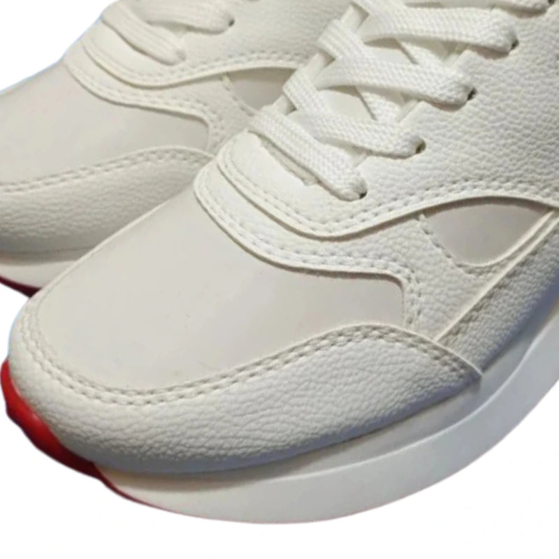 Tenis London Blanco Rojo para Mujer, Comodidad y Estilo Únicos