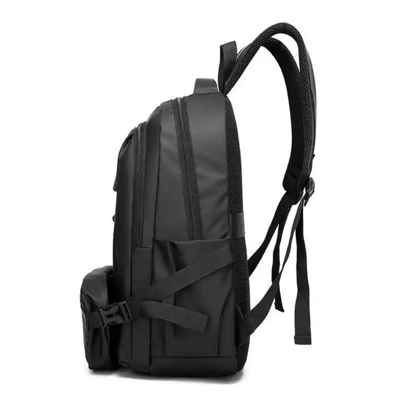 Combo de Morral y Canguro Negro en Tela Oxford Antifluido
