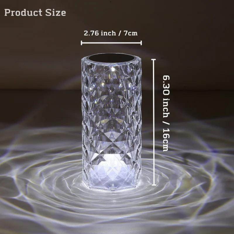Innovadora Lámpara Ambiental 3D: Cristal LED Colores