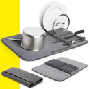 Escurridor Secaplatos Tapete Absorbente Multifuncional Gris