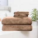 Set de 4 Toallas Elegantes de Alta Absorción y Toque Suave