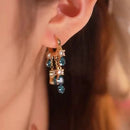 Pendientes de Cristal Azul y Acero Inoxidable para Toda Ocasión