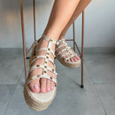 Sandalia TACH con Taches Manuales y Suela de Yute