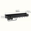 Estante Organizador de Cocina Montado en Pared, Negro Mate