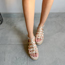 Sandalia TACH con Taches Manuales y Suela de Yute