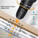 Taladro Percutor Inalámbrico 12V con Kit Completo de Herramientas